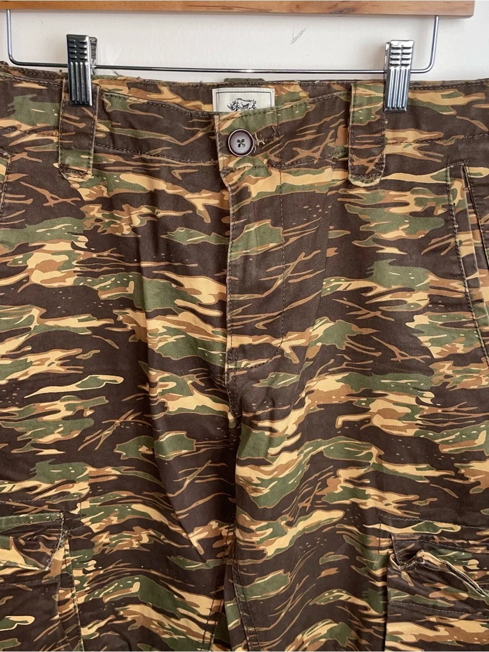 Ecko Unlimited Tigerstripe Camo Cargo Pants - Green/Brown/Tan